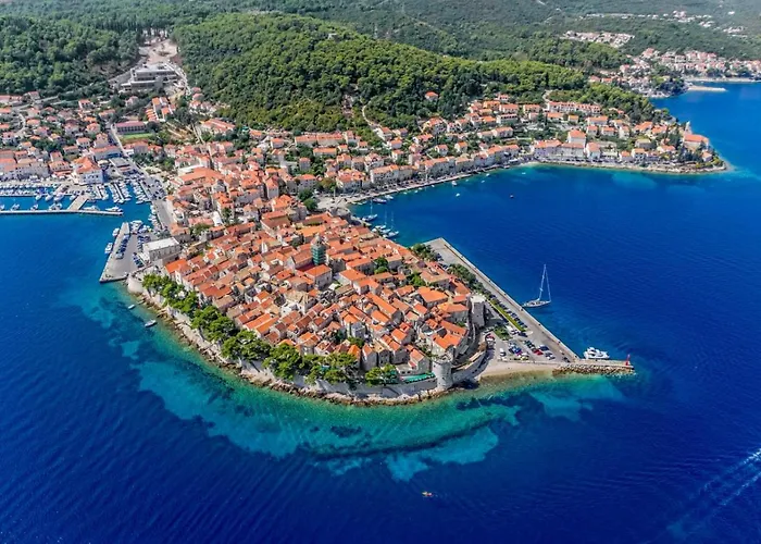 In Karbuni With Sea View, Terrace, Air Conditioning, W-lan 3609-1 Blato (Korcula)